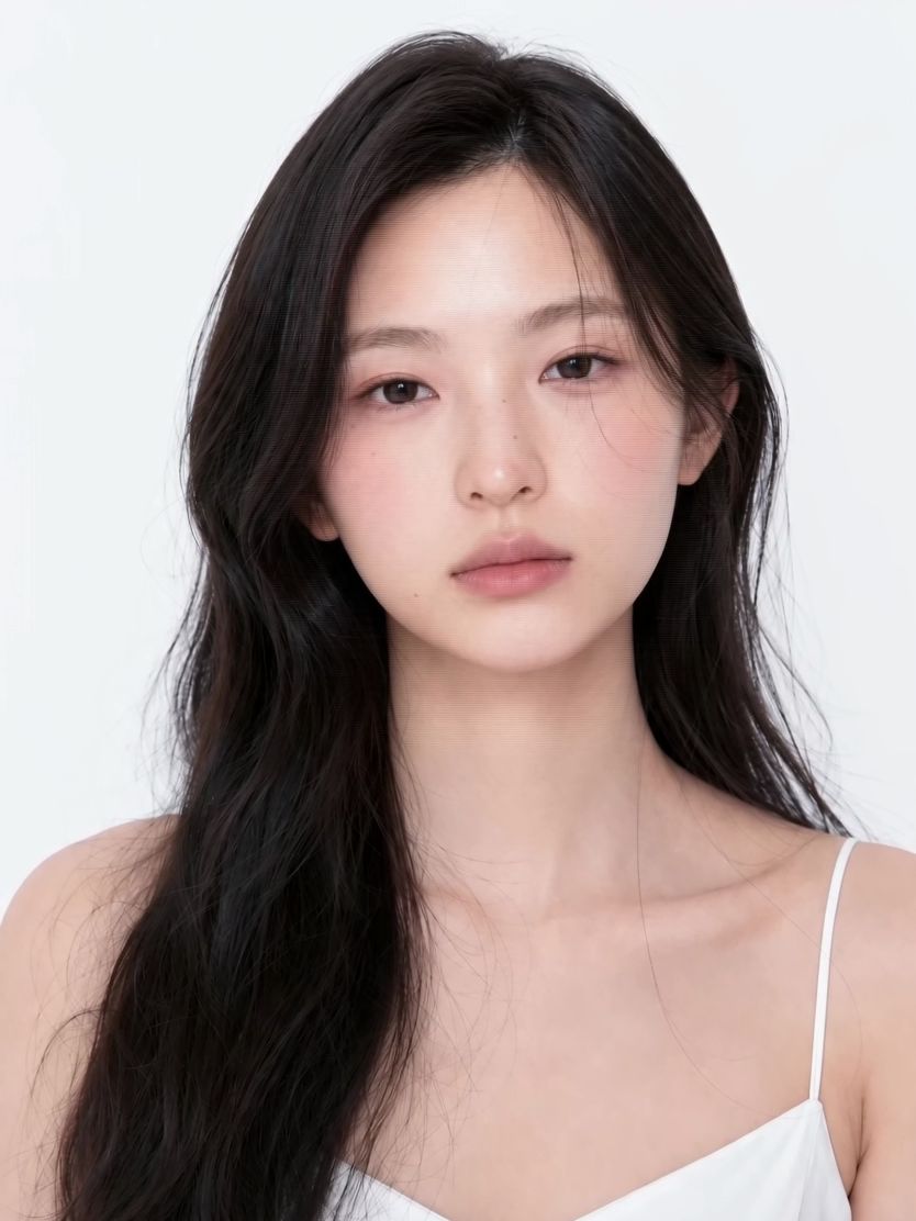 헤어와 조명 보정 전 프레임